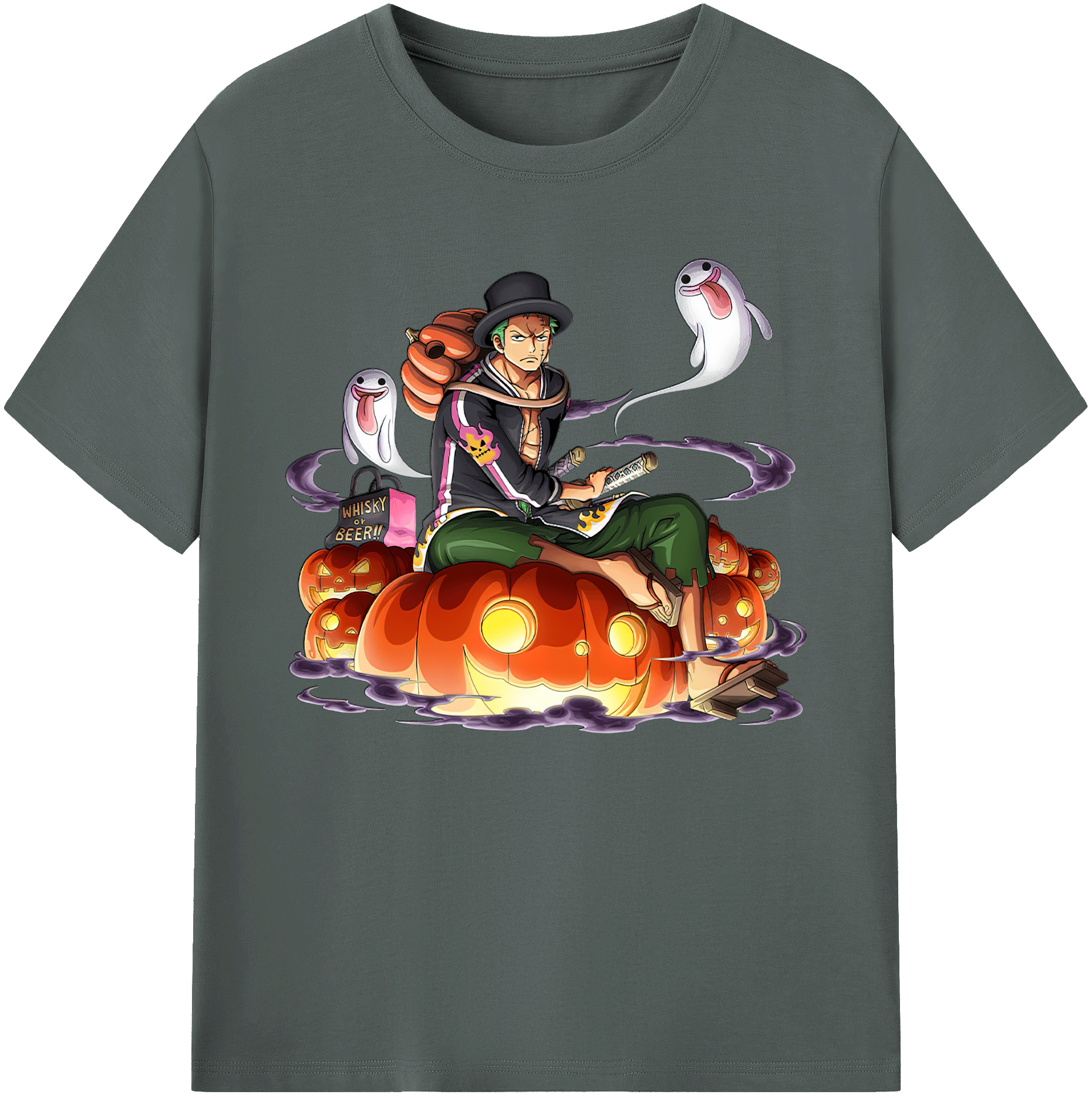 ワンピース ロロノア・ゾロ ONE PIECE Roronoa Zoro 綿100％ メンズ半袖Tシャツ｜肌触りやわらか＆通気性